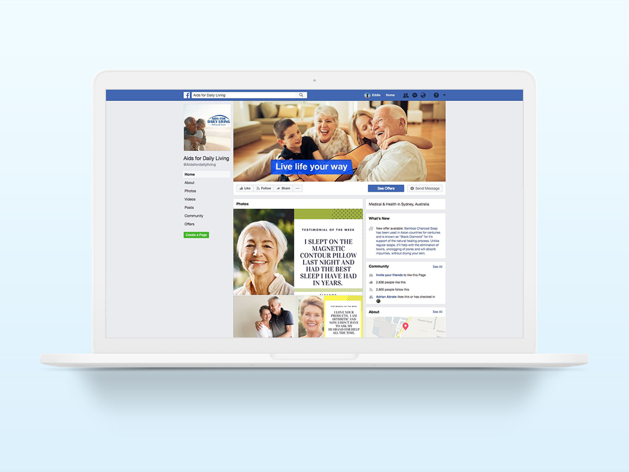 Aids For Daily Living portfolio design 1