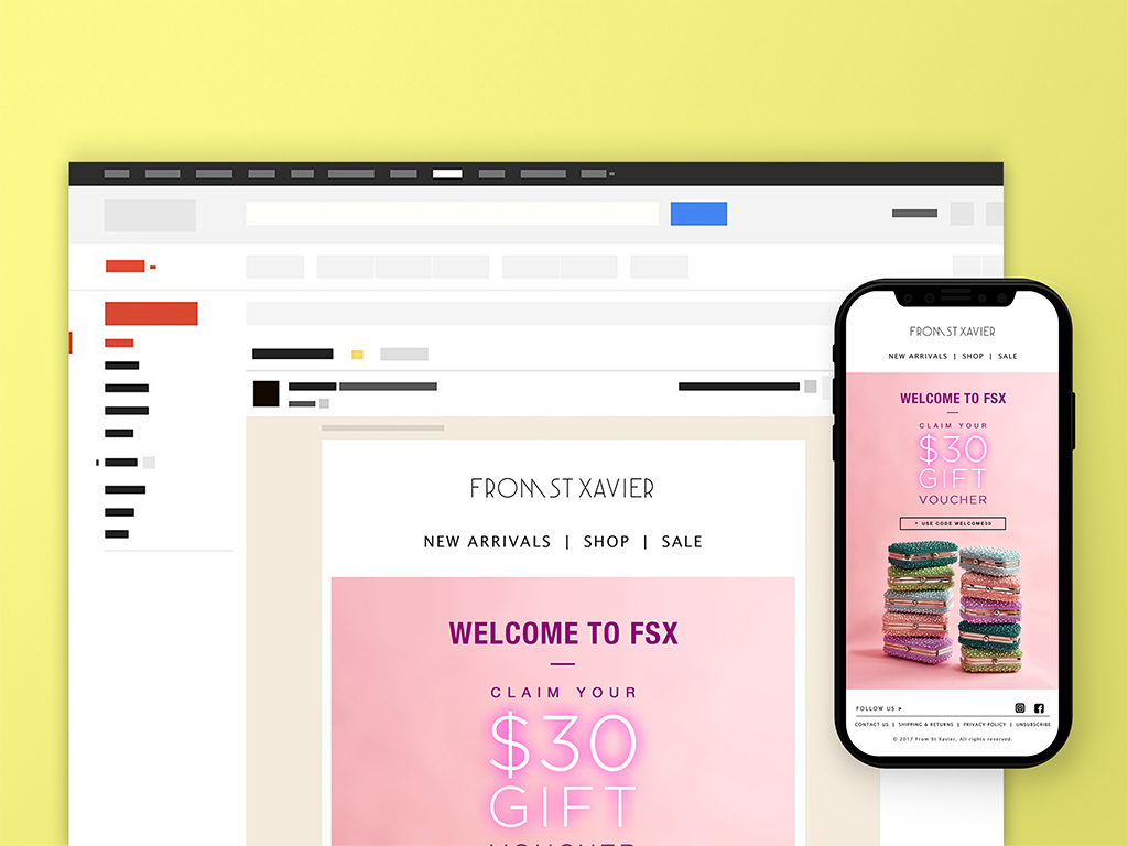 From St Xavier email marketing design